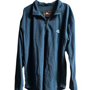 Nike ACG Vintage Men's Thermal Layer 2 Fleece Blue 1/4 Zip Sweatshirt Jacket XXL